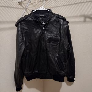 Members Only vintage genuine leather jacket size 44